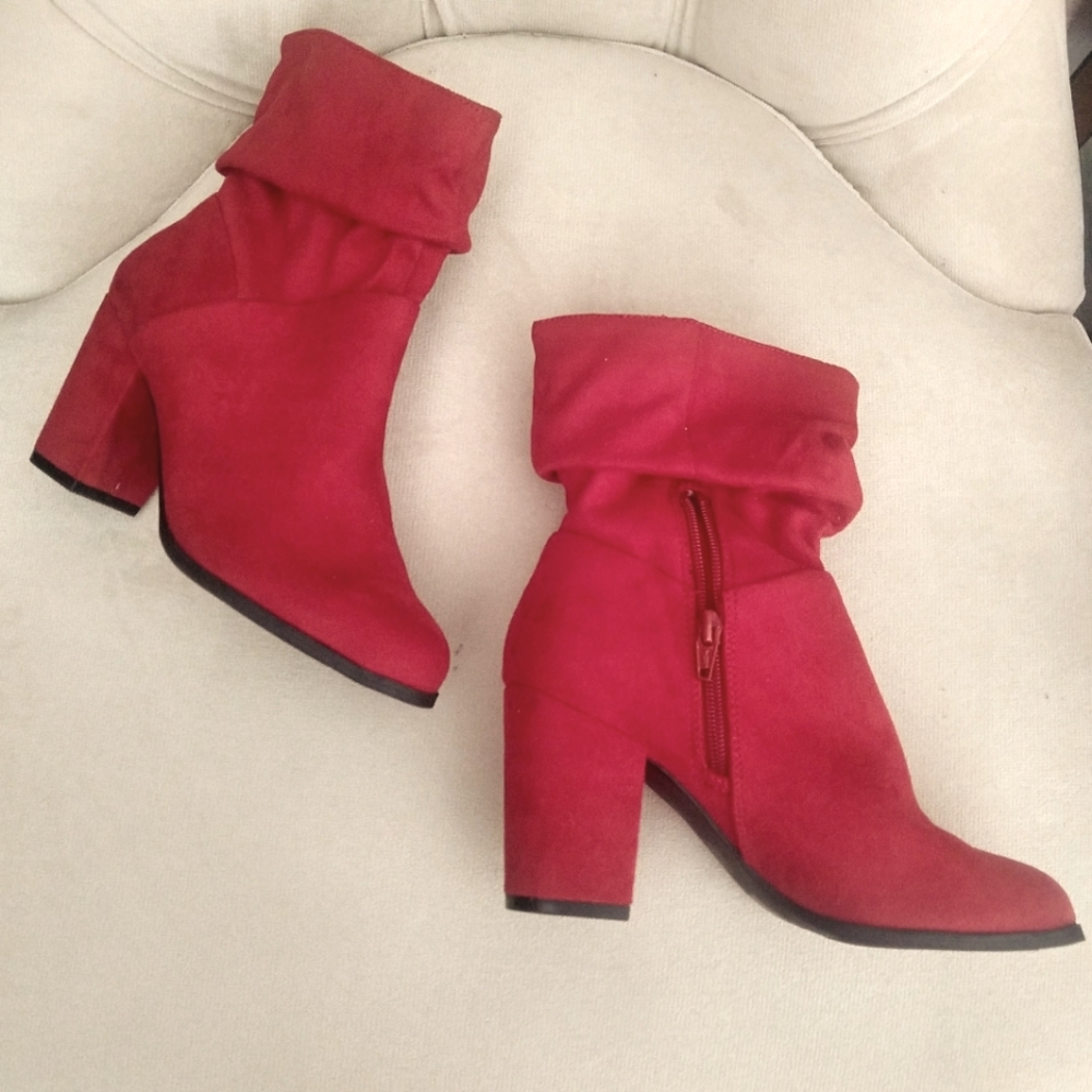 Material Girl | Midory Block-Heel Booties, Size 7
